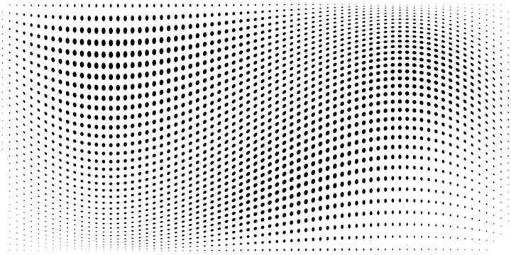 fun beautiful black and white shadow halftones retro pop art funky urban colorful comic book. Dotted halftone gradient texture. Vanishing polka dot background. Repeating dots gradation pattern backgro