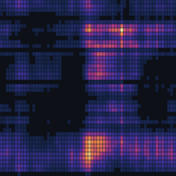 Colorful Audio Spectrogram Seamless Vector Pattern
