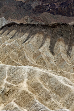 Golden mud hills of Zabriskie Point, Death Valley National Park, California
