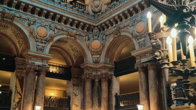  Elegant staircase interior at Palais Garnier in Paris