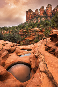 Seven Sacred Pools Iconic Red Rock Landscape in Sedona Arizona