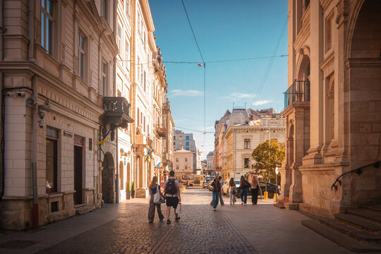 street in the old town of lviv