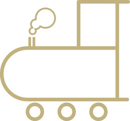 Sand Train Engine Icon Isolated on Transparent Background PNG Railway Vector Symbol © House of Designs