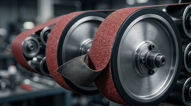 Industrial tool showing emery paper for metal building and machine repair.
