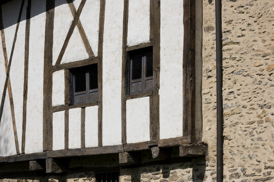 Traditional architecture in Beasain, Gipuzkoa, Basque Country, Spain during the day