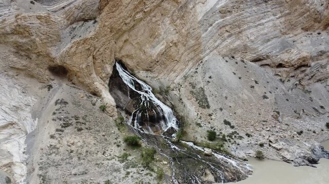 aerial view of indus river in Ladakh  India