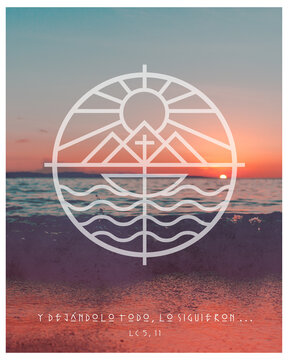 Leaving everything to follow Jesus symbolic poster