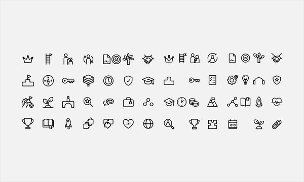 Succession planning icon set. Includes talent identification vector illustration