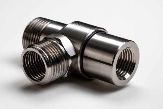 High-precision stainless steel threaded T-shaped pipe fitting designed for secure connections in industrial plumbing and fluid transport systems
