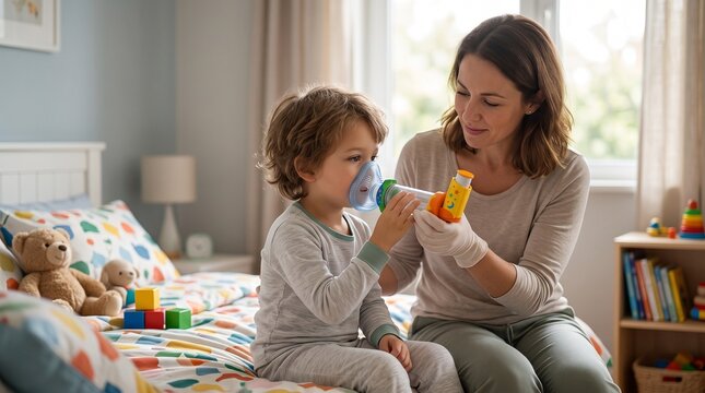 Pediatric Inhalation Spacer Therapy for Child Respiratory Care at Home