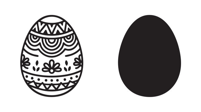 easter egg vector icon, decorative pattern