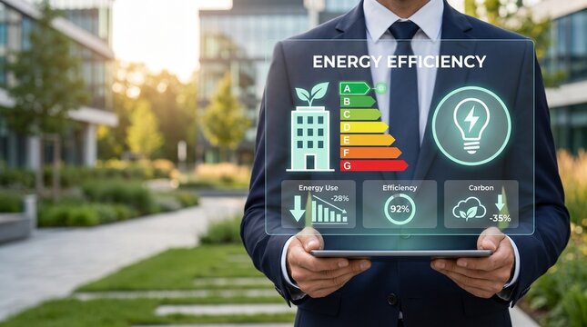 Energy Efficiency Management Dashboard for Sustainable Business Building Performance and Carbon Reduction Strategy