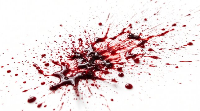 Real Blood Stain On Transparent Background
