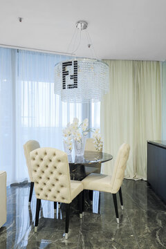 Dining table apartment interior chairs
