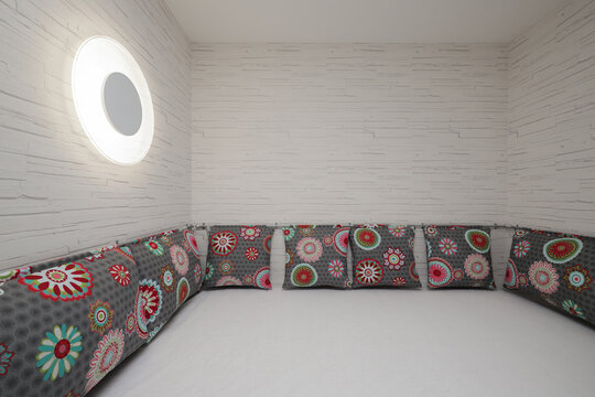 Apartment lounge interior room pillows