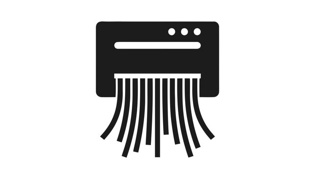 Vector illustration of paper shredder icon on a transparent background