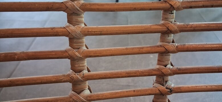 Parallel Bamboo Strips Woven Craft