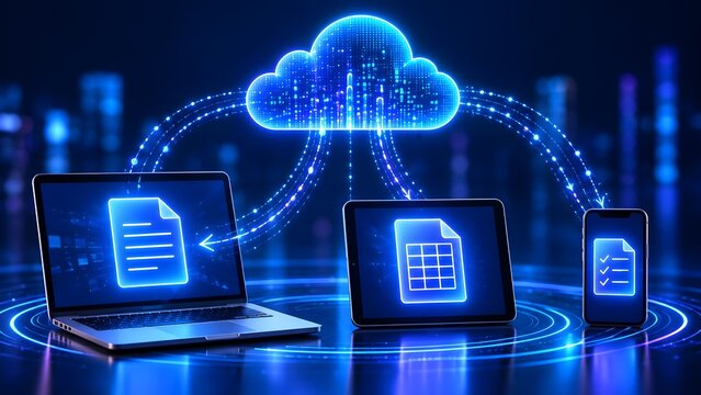 Cloud computing data transfer between devices and cloud