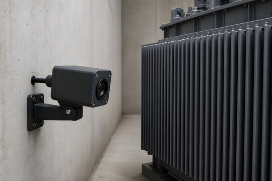 Thermal camera monitoring a power transformer cooling system