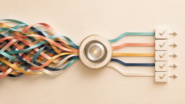 Streamlining Complex Business Process And Workflow Optimization Concept