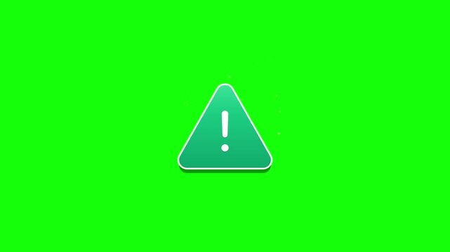 Generic warning alert triangle for digital interface and technology