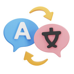 3d language translation icon © IWayan