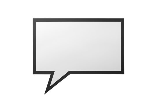 Angular Black Speech Bubble Frame