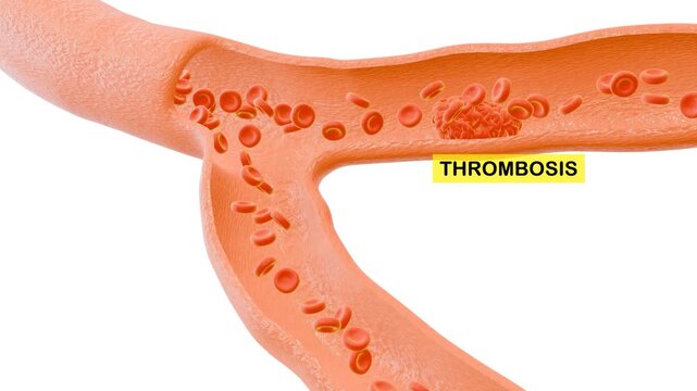 Educational 3D animation of thrombosis and embolism for college-level study and presentations.