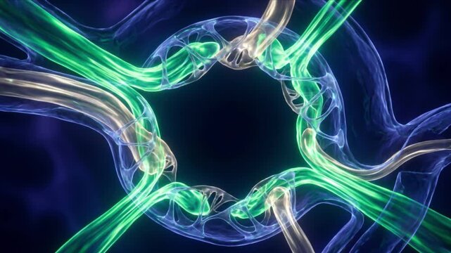 腎小体の糸球体ろ過バリアから生体流体がろ過される様子を描いたCG動画