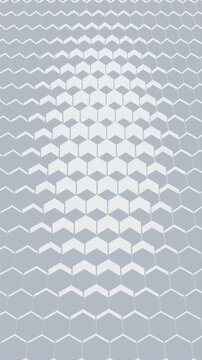 Vertical white hexagonal tiles rising in a seamless loop
