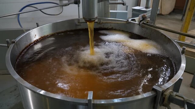 Maple sap evaporator pan with water flowing steadily across it