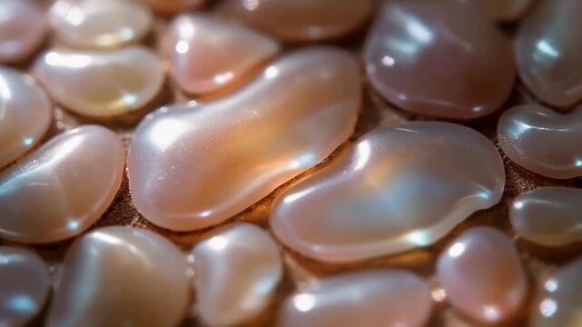 Mother of pearl inlay with light sweeping slowly across the surface