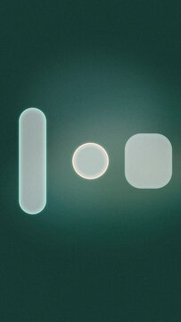 Minimalist neon UI buttons float on a deep teal backdrop, creating a calm futuristic glow that fits app mockups, product landing pages, and tech branding.