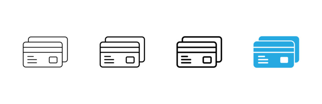 Credit card icon vector. Credit card payment sign and symbol