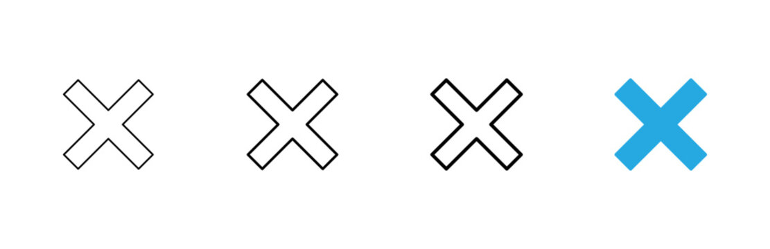Close icon vector. Delete sign and symbol. cross sign