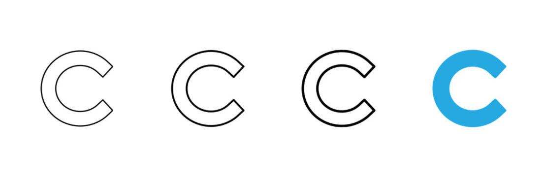 Copyright icon vector. copyright sign and symbol