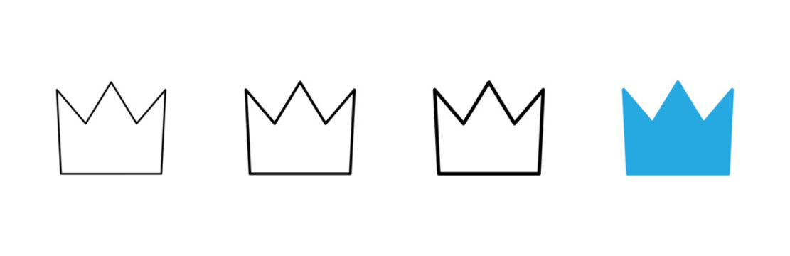 Crown icon vector. crown sign and symbol