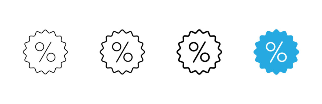 Discount icon vector. Discount tag sign and symbol