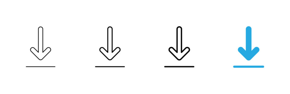 Download icon vector. Download sign and symbol