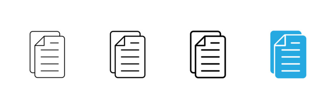 Document icon vector. Paper sign and symbol. File Icon
