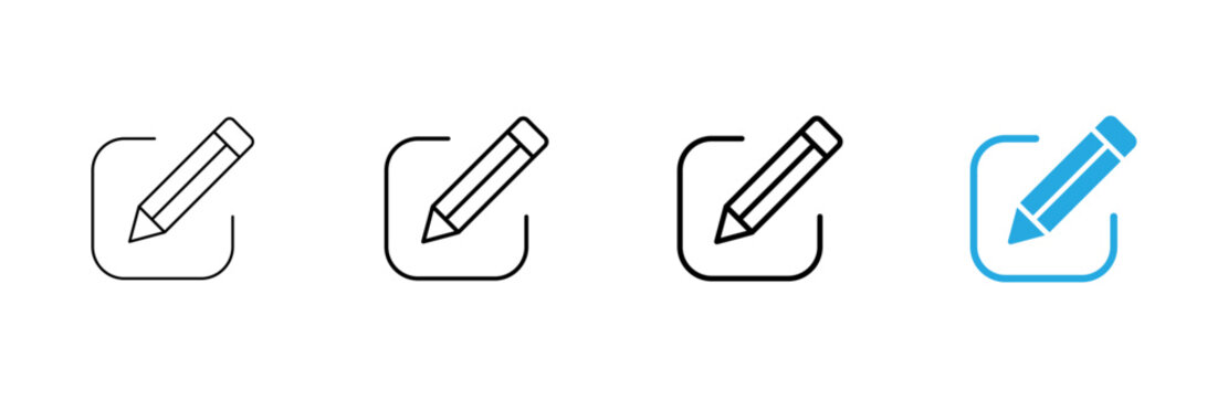 Edit icon vector. edit document sign and symbol. edit text icon. pencil. sign up
