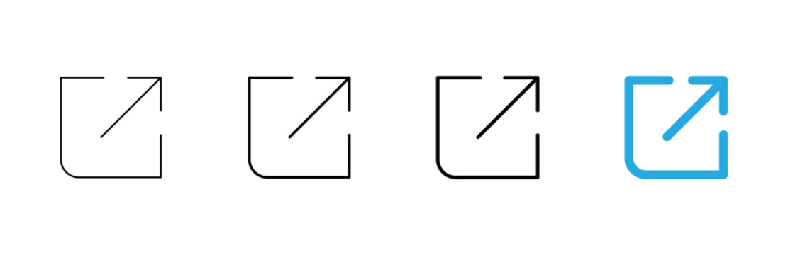 External link icon vector. link sign and symbol. hyperlink symbol