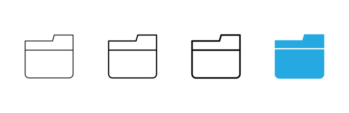 Folder icon vector. folder sign and symbol