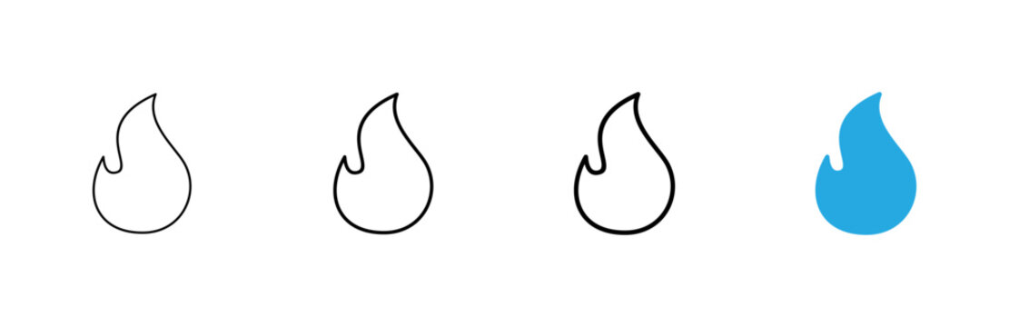 Fire icon vector. fire sign and symbol