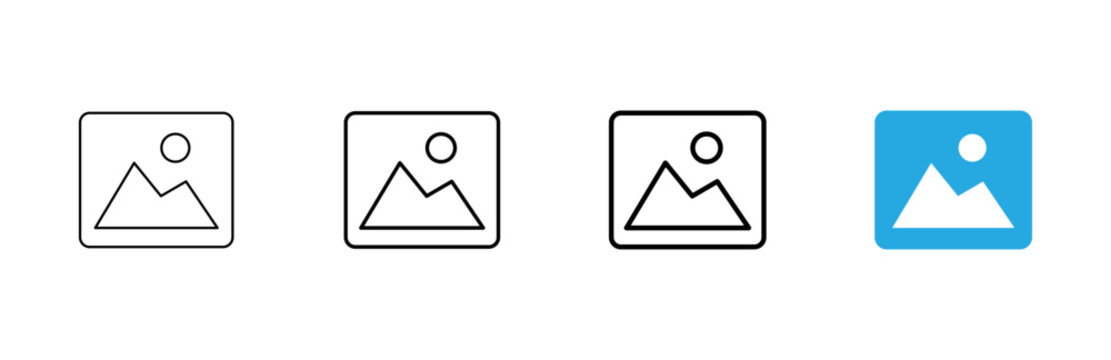Picture icon vector. photo gallery sign and symbol. image icon