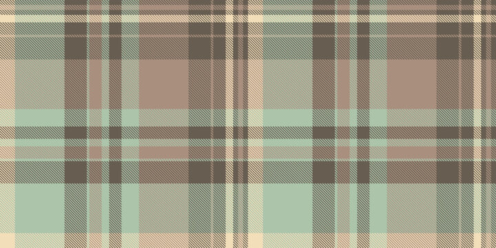 Traditional tartan plaid pattern with a textured woven appearance and pastel and light tones. The seamless fabric design creates a calm decorative background with a traditional textile feel.