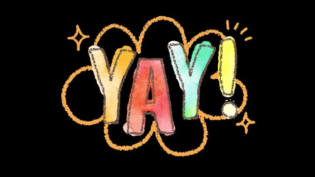 YAY Hand Drawn Watercolor Text Animation