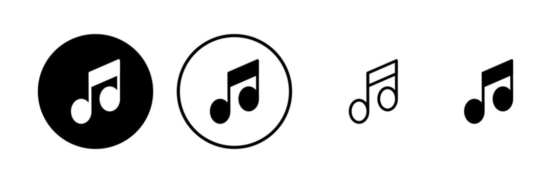 Music icon vector illustration. note music sign and symbol