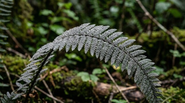 Close-up Photography of Tropical Leaves Covered in Fine Volcanic Ash and Dust