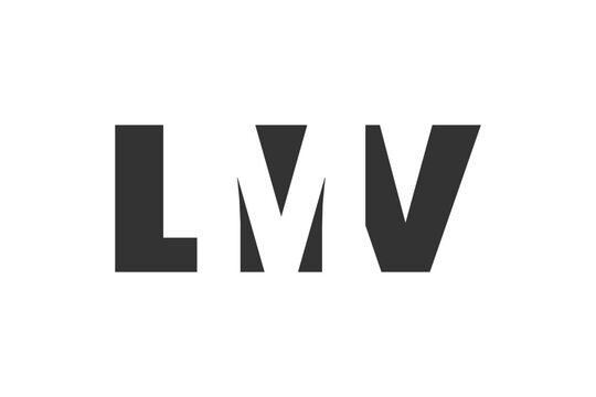 LMV logo design. Initial letter L M V bold font style for tech startups, consulting, corporate branding. Creative company name, headlines typography identity, trendy logotype.